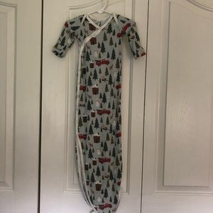 Newborn Knotted Gown - Copper Pearl